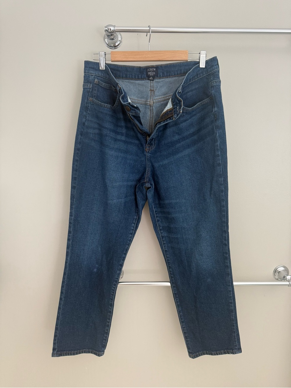 J. Crew factory Women’s essential Straight Jeans in Dark Indigo
